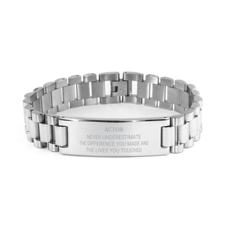 Actor Never underestimate the difference you made, Actor Retirement Ladder Stainless Steel Bracelet for Colleague Appreciation Happy Retirement for Actor