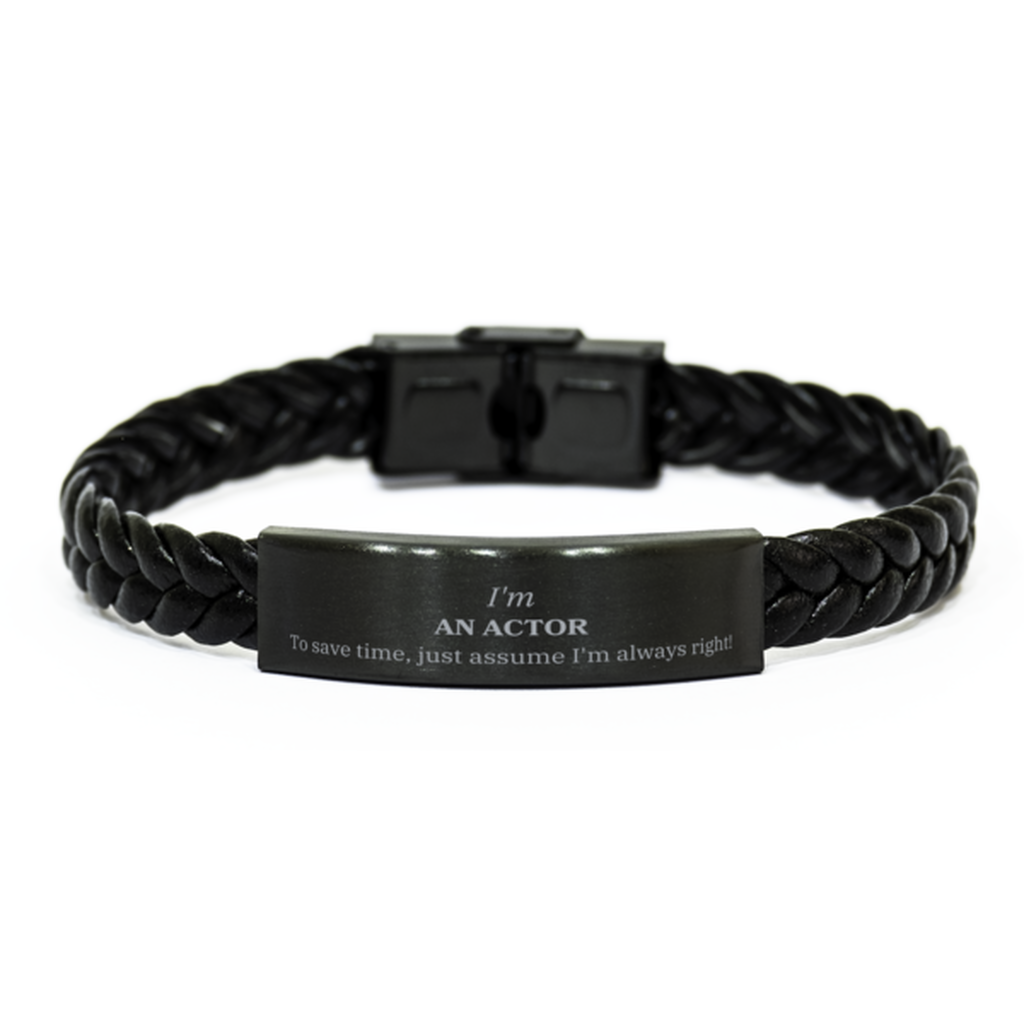 Actor Braided Leather Bracelet - Always Right Confidence & Style for Every Occasion