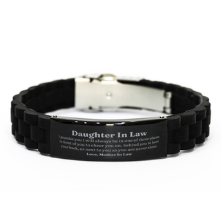 Daughter In Law Bracelet - Always by Your Side, Engraved Gift for Birthday, Christmas, Holidays, Graduation, Mother In Law