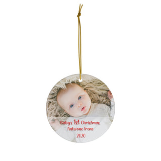 Personalized Baby's First Christmas Ceramic Ornaments