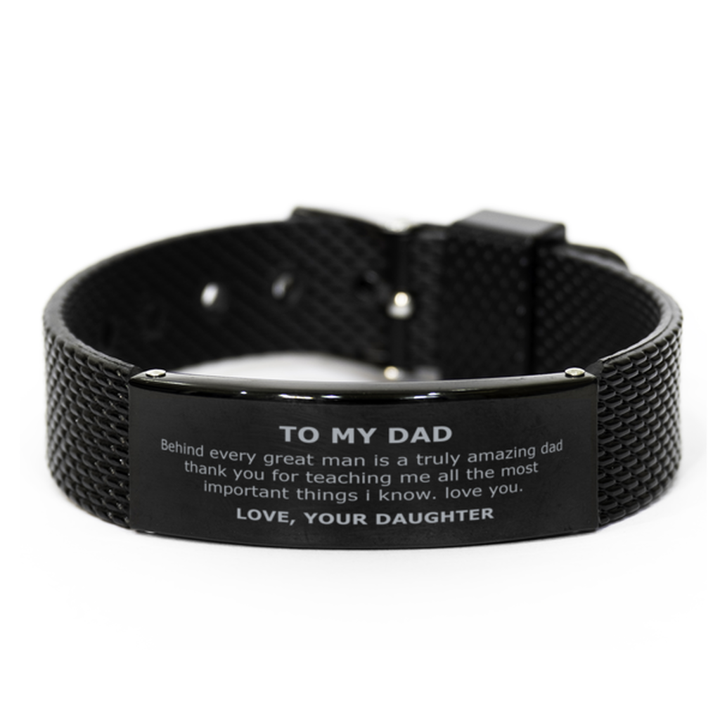 2021 Father's Day DAD Bracelet Gift From Daughter To Dad Wristband For Dad Birthday Wedding Anniversary Christmas For Dad Father's Day Gifts