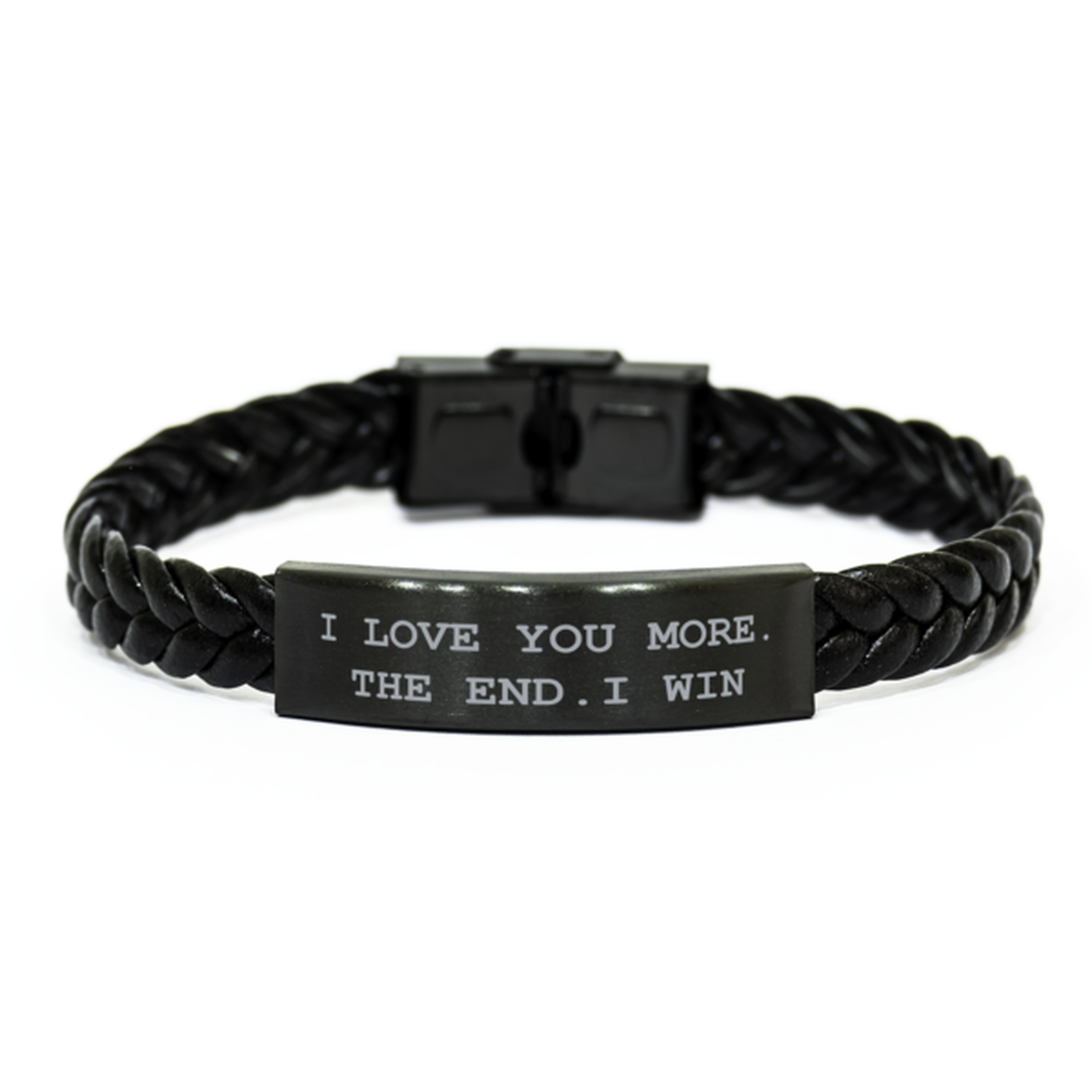 I Love You More The End I Win Bracelets, Generic Inspirational Bracelets,Birthday Gifts to Mom dad, Valentine’s Day Gift, Anniversary Gifts