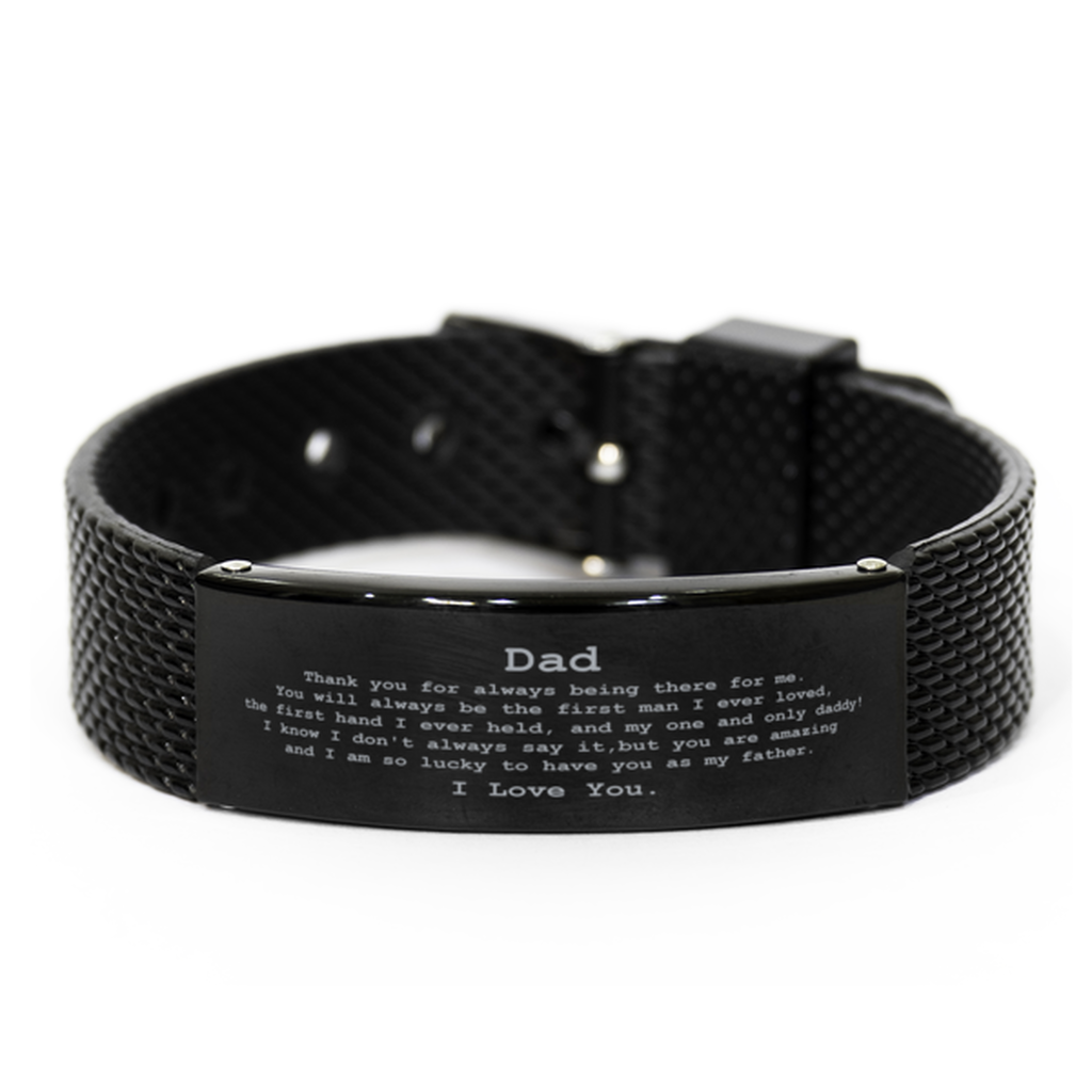 Best Gifts for Dad,Thank you for always being there for me Birthday,from Daughter Son,mesh bracelet