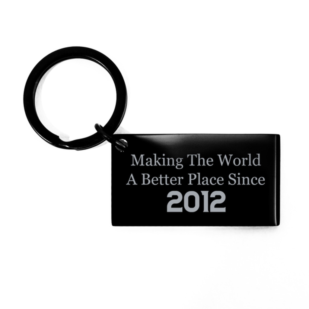 10th Birthday Gifts for Girls,Funny 10 Year Birthday keychain for Her,making the world a better place since 2012,Teens,Sister,Friend,Daughter,Niece,Granddaughter