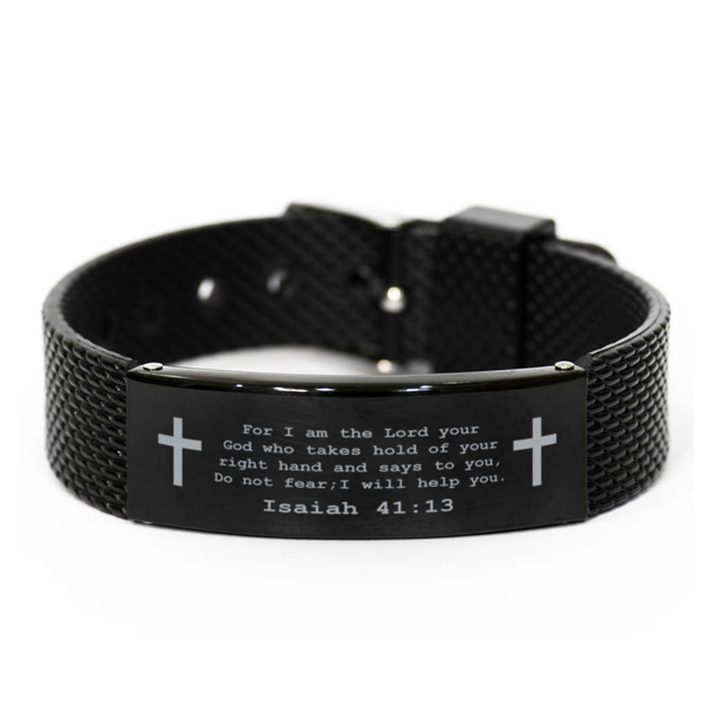 Christian Bracelet,Christian Gifts,Isaiah 41:13  Bracelet, Bible Verse Bracelet, Dad Mom Gift, mesh bracelet