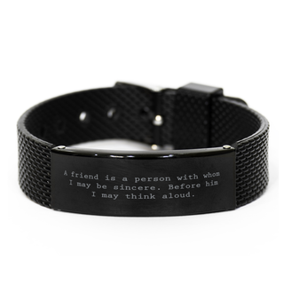 A friend is a person with whom I may be sincere,Before him I may think aloud bracelet,friendship bracelets,best friend gifts,gifts for friends female,gifts for friends,mesh bracelet