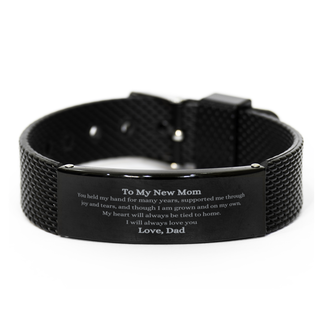 To My New Mom Bracelet,You held my hand for many years,Supported me through joy,New Mom Gifts from Dad,Mother Day Gifts,Jewelry Love From Dad,mesh bracelet