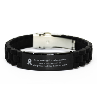 Your strength and resilience are a testament to the power of the human spirit Cancer Support,Cancer Fight Bracelet,for Cancer Fight,Cancer Awareness Bracelet,Black bracelet