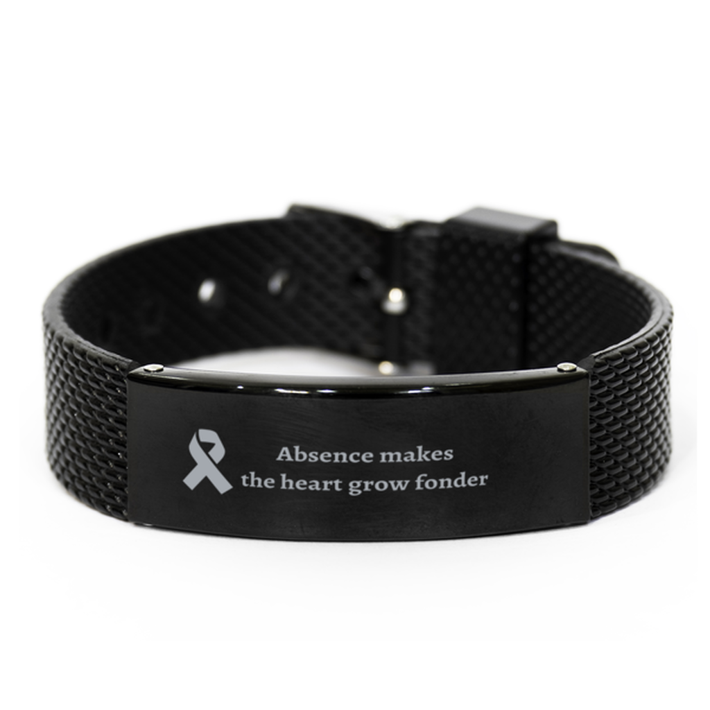 Absence makes the heart grow fonder Cancer Support,Cancer Fight Bracelet,for Cancer Fight,Cancer Awareness Bracelet,mesh bracelet