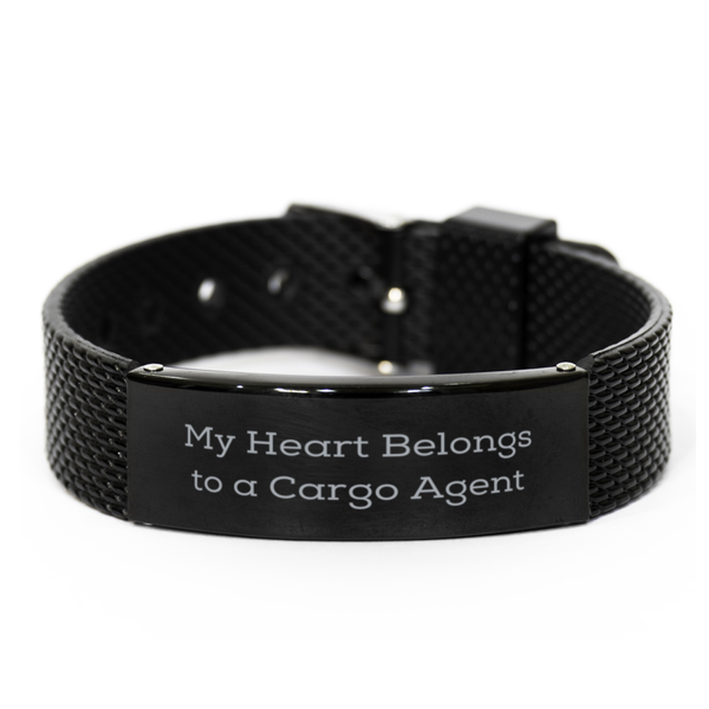 My Heart Belongs to a Cargo Agent Bracelet,Cargo Agent Gifts,Cargo Agent Wife,Cargo Agent Girlfriends,Cargo Agent Boyfriend,mesh bracelet