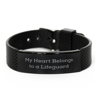 My Heart Belongs to a Lifeguard Bracelet,Lifeguard Gifts,Lifeguard Wife,Lifeguard Girlfriends,Lifeguard Boyfriend,mesh bracelet