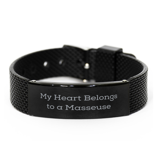 My Heart Belongs to a Masseuse Bracelet,Masseuse Gifts,Masseuse Wife,Masseuse Girlfriends,Masseuse Boyfriend,mesh bracelet