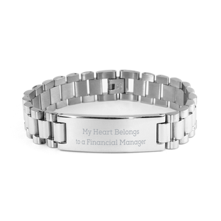 My Heart Belongs to a Financial Manager Bracelet,Financial Manager Gifts,Financial Manager Wife,Financial Manager Girlfriends,Financial Manager Boyfriend,ladder bracelet