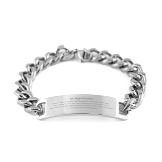 Appreciation Gifts for Daddy, Inspirational Thank you Cuban Chain Stainless Steel Bracelet Gifts for Daddy Birthday Mother's day Father's Day Daddy With you beside me through my life I know that I've truly been blessed. Never forget that I love you